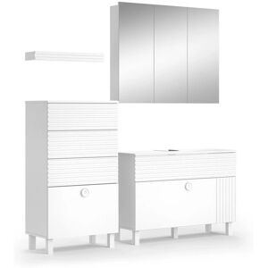 Conjunto de Muebles de Baño Vicco - Blanco - 3 Piezas - Espacio para lo Esencial Conjunto de Muebles de Baño Vicco - Blanco - 3 Piezas - Espacio para lo Esencial