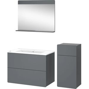 Conjunto de Muebles de Baño Vicco - Izan, Gris - 4 Piezas y Unidad Intermedia Conjunto de Muebles de Baño Vicco - Izan, Gris - 4 Piezas y Unidad Intermedia