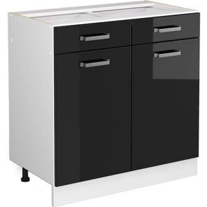 Mueble bajo universal R-Line Vicco - Negro brillante / Blanco Mueble bajo universal R-Line Vicco - Negro brillante / Blanco