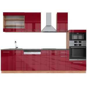Vicco Fame-Line Burdeos brillo intenso/roble dorado, 300 cm mueble de cocina - Cocina Vicco Fame-Line Burdeos brillo intenso/roble dorado, 300 cm mueble de cocina - Cocina