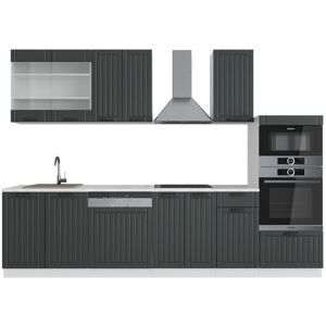 Vicco - Mueble de cocina 300cm - Antracita casa de campo/blanco Vicco - Mueble de cocina 300cm - Antracita casa de campo/blanco