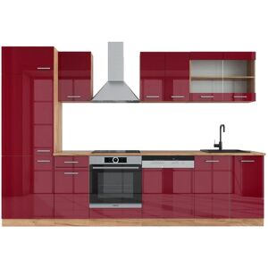 Cocina Vicco R-Line - Burdeos Brillante / Roble Dourado - 300cm Cocina Vicco R-Line - Burdeos Brillante / Roble Dourado - 300cm