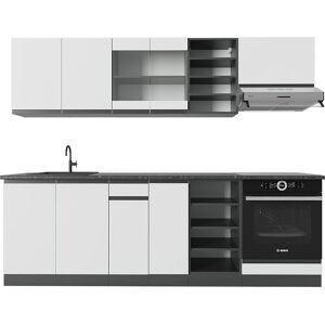 Vicco Cocina R-Line Blanco/Antracita Modular - Gabinete de Cocina Vicco Cocina R-Line Blanco/Antracita Modular - Gabinete de Cocina