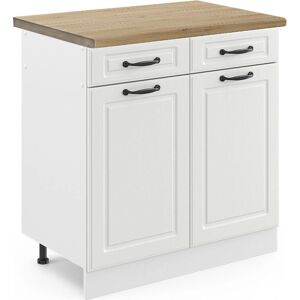 Mueble bajo de cocina Vicco R-Line - Blanco, 80cm, Roble Mueble bajo de cocina Vicco R-Line - Blanco, 80cm, Roble