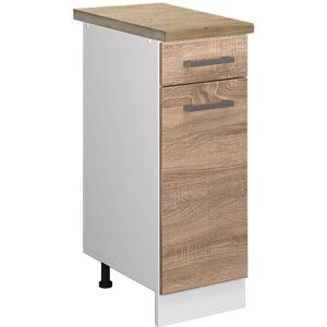 Vicco Modelo R-Line Mueble bajo de cocina - Sonoma/Blanco, 30cm Vicco Modelo R-Line Mueble bajo de cocina - Sonoma/Blanco, 30cm