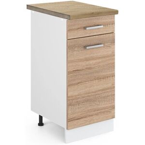 Gabinete de cocina Vicco R-Line - Sonoma/Blanco - 40cm - Fácil cuidado Gabinete de cocina Vicco R-Line - Sonoma/Blanco - 40cm - Fácil cuidado
