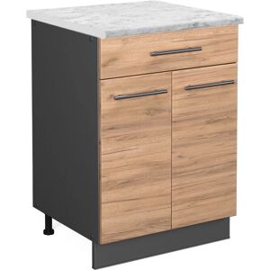Armario de cocina VICCO Fame-Line - 60cm, Roble dorado, Cierre suave Armario de cocina VICCO Fame-Line - 60cm, Roble dorado, Cierre suave