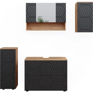 Conjunto de muebles de baño Vicco Irma - Rayas antracita Conjunto de muebles de baño Vicco Irma - Rayas antracita