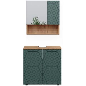 Ensemble de Mobilier de Salle de Bain Vicco Irma - Vert - 2 Pièces - Base 60cm - Publicité Ensemble de Mobilier de Salle de Bain Vicco Irma - Vert - 2 Pièces - Base 60cm - Publicité