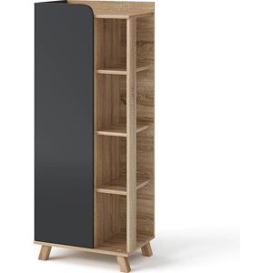Vicco Modelo Karen Armario de baño - Antracita/Sonoma - 50x128 cm Vicco Modelo Karen Armario de baño - Antracita/Sonoma - 50x128 cm