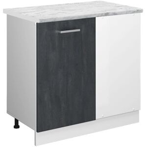 Vicco Eckschrank R-Line Schwarz/Weiß 86cm - Küchenmöbel Vicco Eckschrank R-Line Schwarz/Weiß 86cm - Küchenmöbel