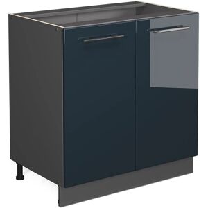 Vicco Azul Oscuro Brillante de 80cm Gabinete de Cocina - Mueble de Cocina Vicco Azul Oscuro Brillante de 80cm Gabinete de Cocina - Mueble de Cocina