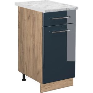 Vicco - Mueble Bajo de Cocina Fame-Line, Azul Oscuro Alto Brillo, 40cm Vicco - Mueble Bajo de Cocina Fame-Line, Azul Oscuro Alto Brillo, 40cm
