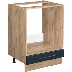 Vicco - Dunkelblauer Hochglanz Einbauherdschrank - Küchenmöbel Vicco - Dunkelblauer Hochglanz Einbauherdschrank - Küchenmöbel