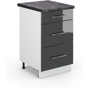 Vicco - Mueble bajo de cocina Fame-Line Antracita - 50cm - Alto Brillo Vicco - Mueble bajo de cocina Fame-Line Antracita - 50cm - Alto Brillo