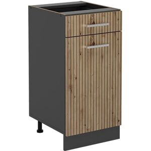 Meuble bas de cuisine R-Line Vicco - Chêne artisanal / Anthracite - 40cm - Publicité Meuble bas de cuisine R-Line Vicco - Chêne artisanal / Anthracite - 40cm - Publicité