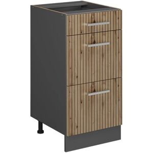 Meuble bas de cuisine Vicco R-Line - Chêne artisanal / Anthracite - 40cm - Publicité Meuble bas de cuisine Vicco R-Line - Chêne artisanal / Anthracite - 40cm - Publicité