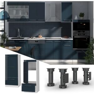 Vicco - Armario de microondas Fame-Line Azul oscuro alto brillo Vicco - Armario de microondas Fame-Line Azul oscuro alto brillo