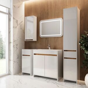 Conjunto de muebles de baño Lemgo de Vicco - Blanco alto brillo - 5 piezas Conjunto de muebles de baño Lemgo de Vicco - Blanco alto brillo - 5 piezas