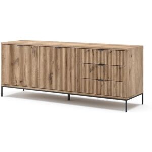 Vicco Mueble TV Eliza - Roble Vikingo - 3 Cajones & 2 Puertas Vicco Mueble TV Eliza - Roble Vikingo - 3 Cajones & 2 Puertas
