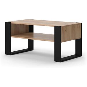Table basse Vicco Olli - Chêne doré, Étagère, 92x45.6 cm - Publicité Table basse Vicco Olli - Chêne doré, Étagère, 92x45.6 cm - Publicité