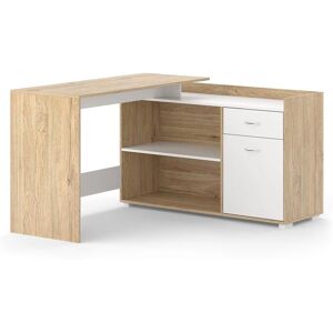 Vichy Noira Bureau Blanc/Sonoma - Bureau d'angle - Publicité Vichy Noira Bureau Blanc/Sonoma - Bureau d'angle - Publicité