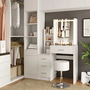 Vicco Lisca Weiß LED Schminktisch - Schminktisch Vicco Lisca Weiß LED Schminktisch - Schminktisch