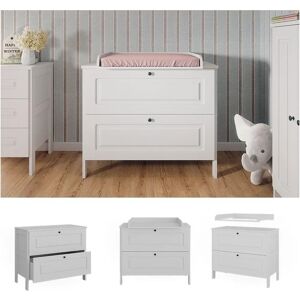 Vitalispa - Cambiador Ajaton, Blanco, 108x98cm, 2 Cajones - Cambiador Vitalispa - Cambiador Ajaton, Blanco, 108x98cm, 2 Cajones - Cambiador
