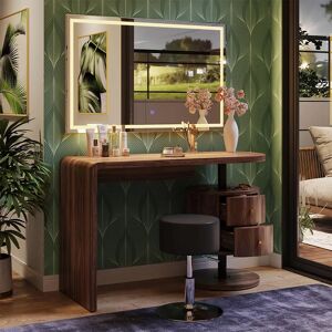Table de Maquillage Vicco Lara en Chêne Rustique avec Miroir LED et Tabouret - Meuble de Maquillage - Publicité Table de Maquillage Vicco Lara en Chêne Rustique avec Miroir LED et Tabouret - Meuble de Maquillage - Publicité