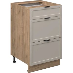 VICCO Fame-Line Gabinete de cocina bajo - 50cm, GrisBeige, Frentes MDF VICCO Fame-Line Gabinete de cocina bajo - 50cm, GrisBeige, Frentes MDF