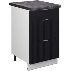 VICCO Mueble de cocina Fame-Line 50cm Rayas negras - Muebles de Cocina VICCO Mueble de cocina Fame-Line 50cm Rayas negras - Muebles de Cocina
