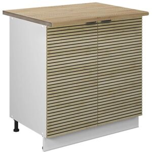 VICCO Blanco 80cm Mueble Bajo para Cocina con Estante - Mueble de Cocina VICCO Blanco 80cm Mueble Bajo para Cocina con Estante - Mueble de Cocina