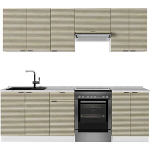 Vicco Cocina Modular Laminada Blanca 240cm - Gabinete de Cocina Vicco Cocina Modular Laminada Blanca 240cm - Gabinete de Cocina