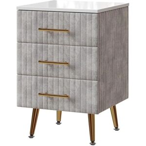 Vichy Velia Nachttisch - 3 Schubladen - Grau Vichy Velia Nachttisch - 3 Schubladen - Grau