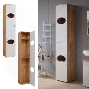 Vicco Mueble de baño Irma - Roble/blanco alto brillo Vicco Mueble de baño Irma - Roble/blanco alto brillo