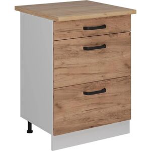 Vichy Regal Eiche/Weiss 60 cm AP Eiche Armoire de Cuisine - Publicité Vichy Regal Eiche/Weiss 60 cm AP Eiche Armoire de Cuisine - Publicité