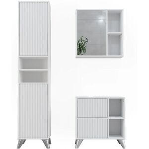 Conjunto de Muebles de Baño Vicco Leano - Blanco, 3 Piezas Conjunto de Muebles de Baño Vicco Leano - Blanco, 3 Piezas