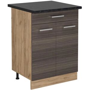 Vichy R-Line Mueble de cocina bajo - Gris/Eiche - 60cm Vichy R-Line Mueble de cocina bajo - Gris/Eiche - 60cm
