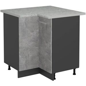 Vicco R-Line Armoire d'angle de cuisine - Anthracite & Beton - Publicité Vicco R-Line Armoire d'angle de cuisine - Anthracite & Beton - Publicité