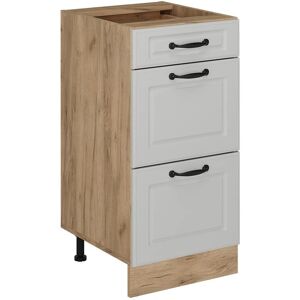 Mueble de cocina R-Line Vicco - 40cm con cajones, Blanco campo, Carvalho dorado fuerte Mueble de cocina R-Line Vicco - 40cm con cajones, Blanco campo, Carvalho dorado fuerte