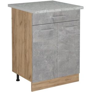 Vichy Regal Mueble bajo de cocina Beton/Goldkraft Eiche - Kitchen Cabinet Vichy Regal Mueble bajo de cocina Beton/Goldkraft Eiche - Kitchen Cabinet
