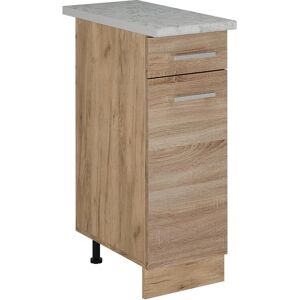 Armario de cocina R-Line Vicco Sonoma/Goldkraft Eiche Mármol 30cm Armario de cocina R-Line Vicco Sonoma/Goldkraft Eiche Mármol 30cm