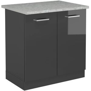 Gabinete bajo para fregadero R-Line - Antracita - 80cm - Melamina Gabinete bajo para fregadero R-Line - Antracita - 80cm - Melamina