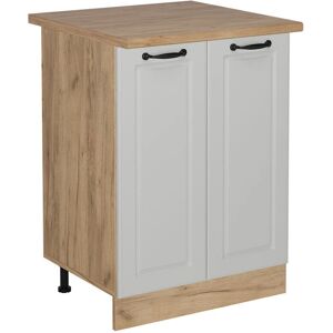 Armario de cocina R-Line Vichy - Blanco Landhaus/Goldkraft Eiche - 60 cm Armario de cocina R-Line Vichy - Blanco Landhaus/Goldkraft Eiche - 60 cm