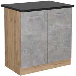 Armario de cocina Vicco R-Line - Antracita, 80cm, Betón, Eiche dorada Armario de cocina Vicco R-Line - Antracita, 80cm, Betón, Eiche dorada
