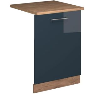 Vicco - Panel frontal del lavavajillas Fame-Line, Azul oscuro alto brillo, 60 cm, et Roble Vicco - Panel frontal del lavavajillas Fame-Line, Azul oscuro alto brillo, 60 cm, et Roble