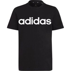 adidas - Essentials Linear Logo Cotton Tee - Noir - T-shirt adidas - Essentials Linear Logo Cotton Tee - Noir - T-shirt