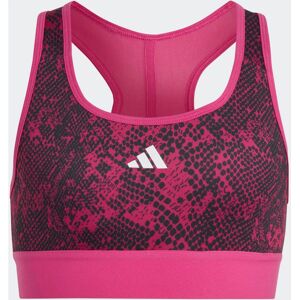adidas Kids AEROREADY PowerReact Animal Print Padded Sports Bra - Pink adidas Kids AEROREADY PowerReact Animal Print Padded Sports Bra - Pink