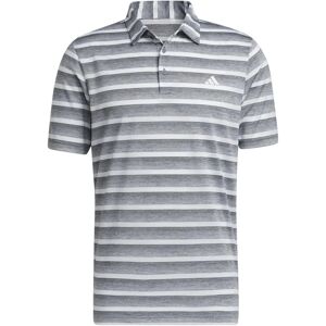 adidas Two-Color Striped Golf Polo Shirt - Grey - Golf adidas Two-Color Striped Golf Polo Shirt - Grey - Golf