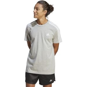 Adidas Essentials Single Jersey 3-Stripes T-Shirt - medium grey heather/white (IC9337) Adidas Essentials Single Jersey 3-Stripes T-Shirt - medium grey heather/white (IC9337)